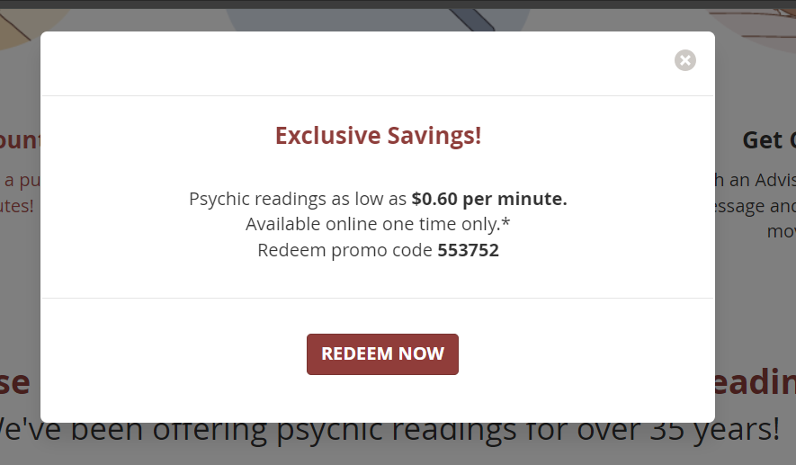 Psychic Source Using the promo code you will be able to get $0.60minute